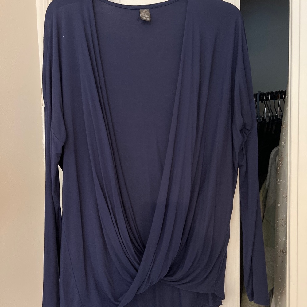 PRANA open front violet top
